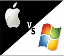 Logo Apple et Microsoft au début des années 1980