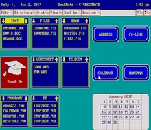 Écran d’accueil de l’environnement Tandy DeskMate
