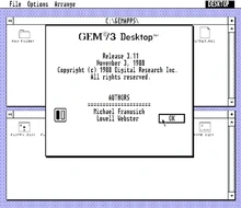 Interface graphique GEM sur PC compatible IBM