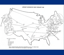 Schéma simplifié du réseau Internet au début des années 1980