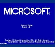 Annonce de Microsoft Windows au début des années 1980
