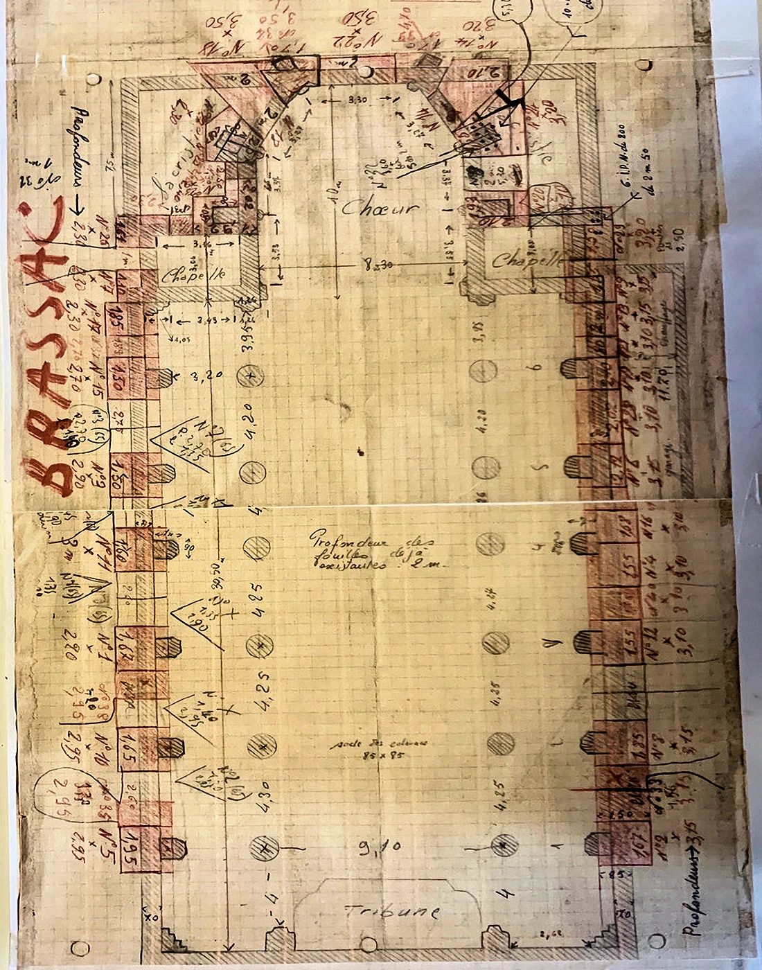 Plan de la cinquième église