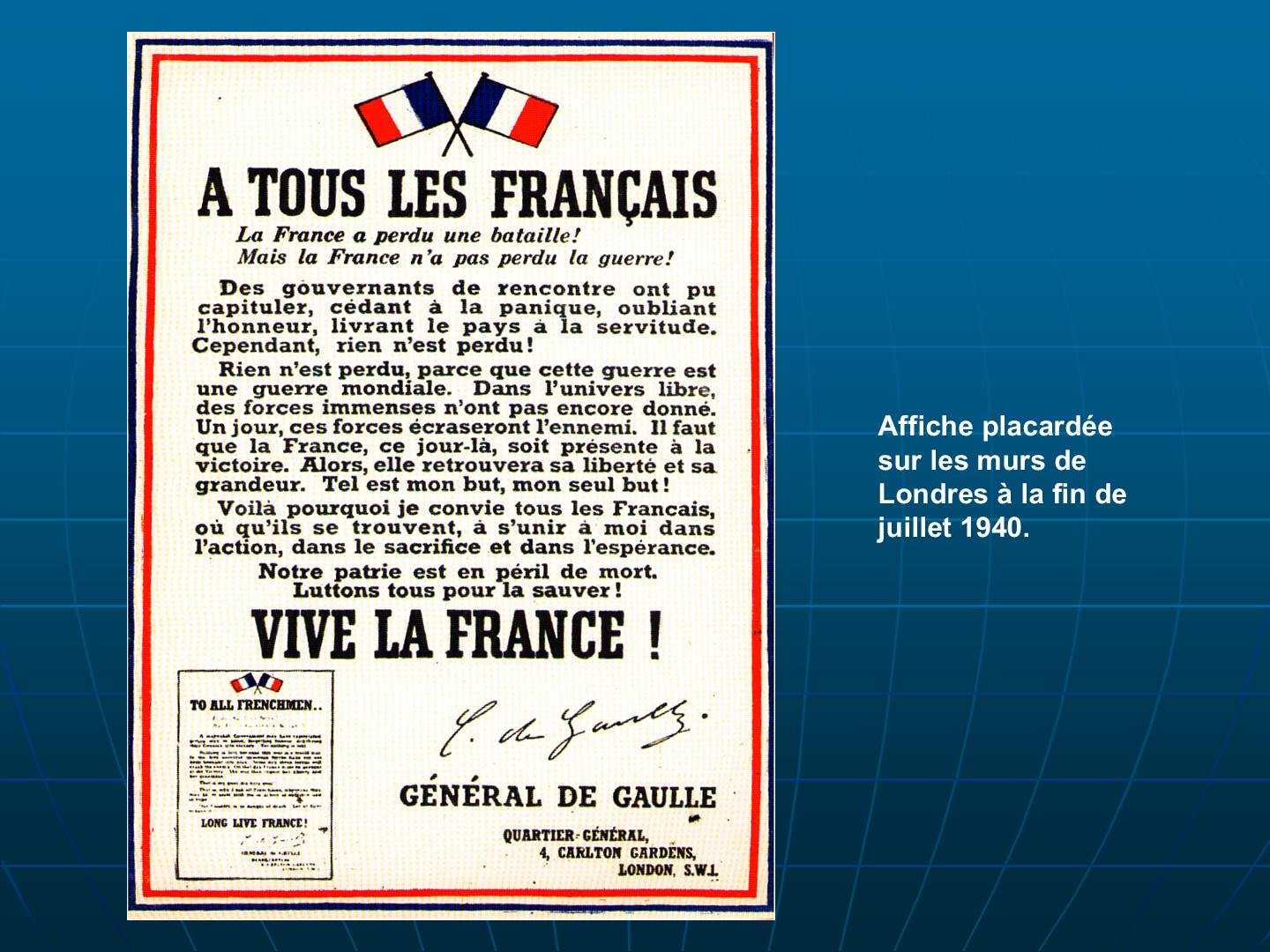 Diapositive 9 — CNRD 2004 « Naissance des FFL »