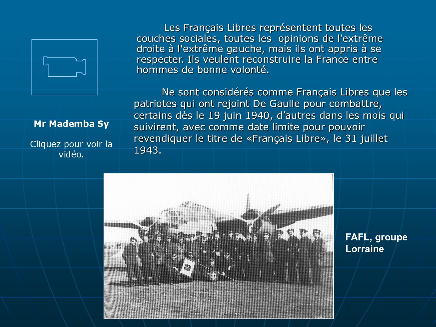 Diapositive 13 — CNRD 2004 « Naissance des FFL »