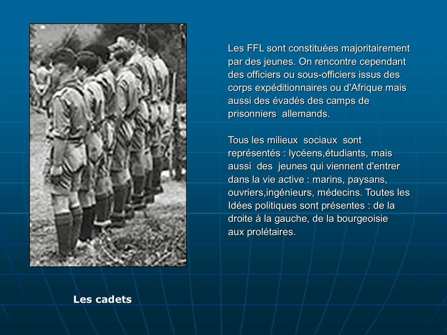 Diapositive 7 — CNRD 2004 « Qui sont les FFL »