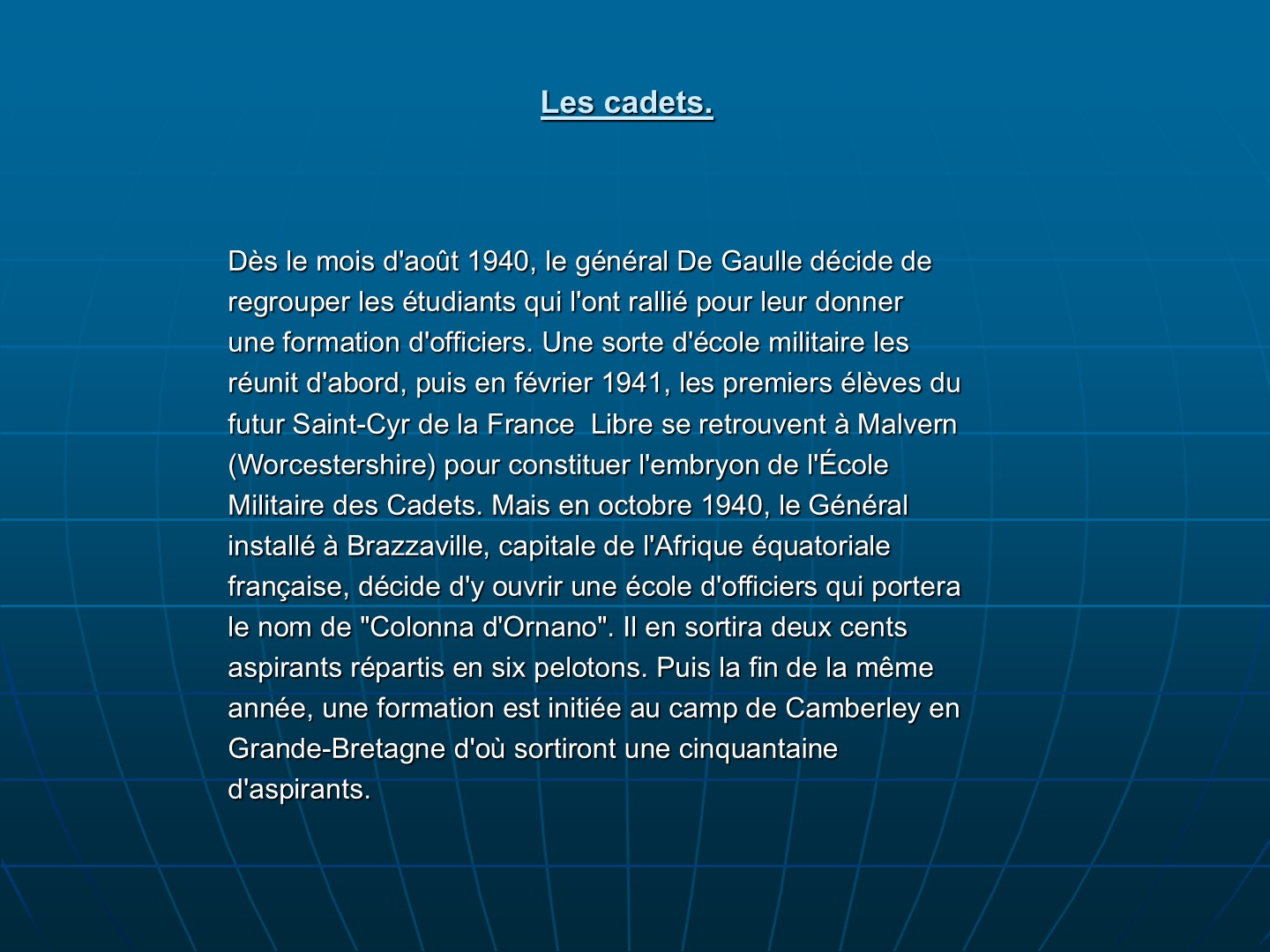 Diapositive 17 — CNRD 2004 « Qui sont les FFL »