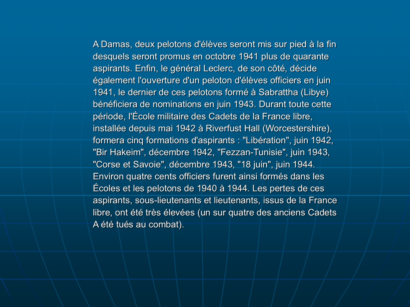 Diapositive 18 — CNRD 2004 « Qui sont les FFL »