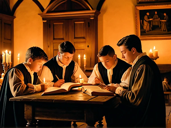 Illustration — premiers locaux du collège