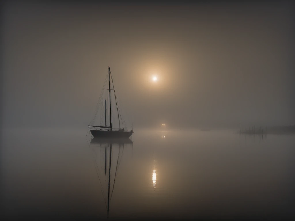 La nuit sur le mouillage de l'Île au trésor